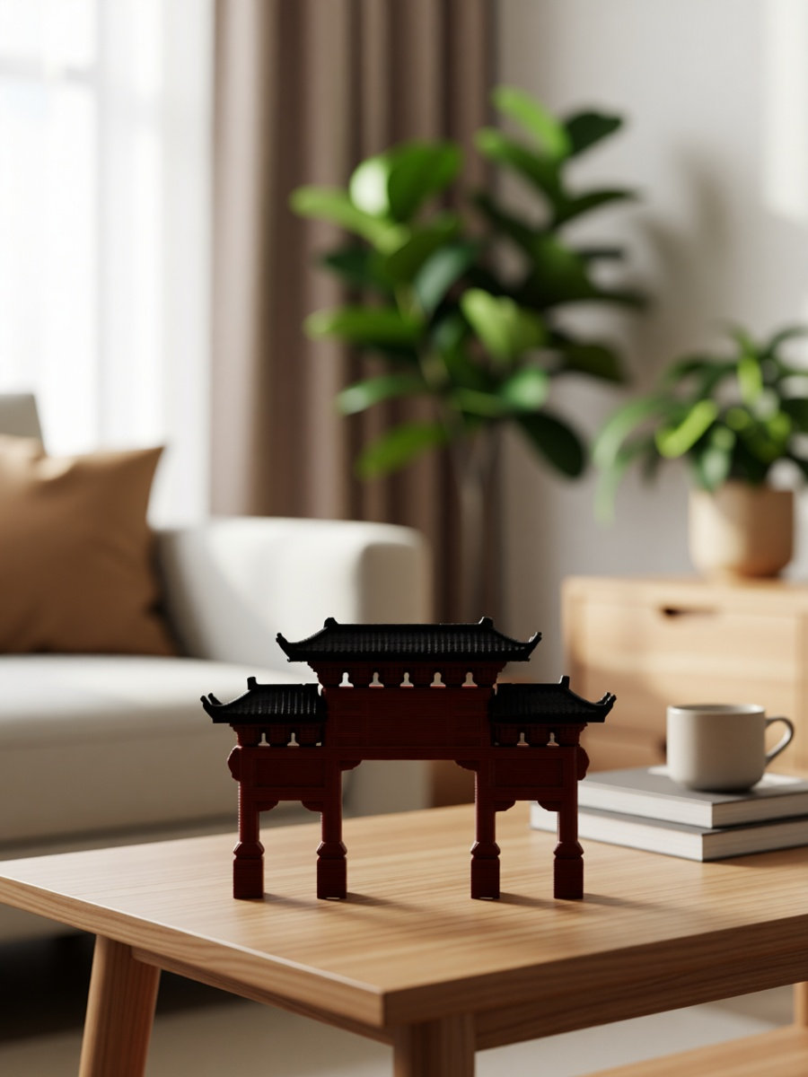 Mini Bonsai Zen Garden - El Yapımı Çin Mini Pagoda Heykeli,