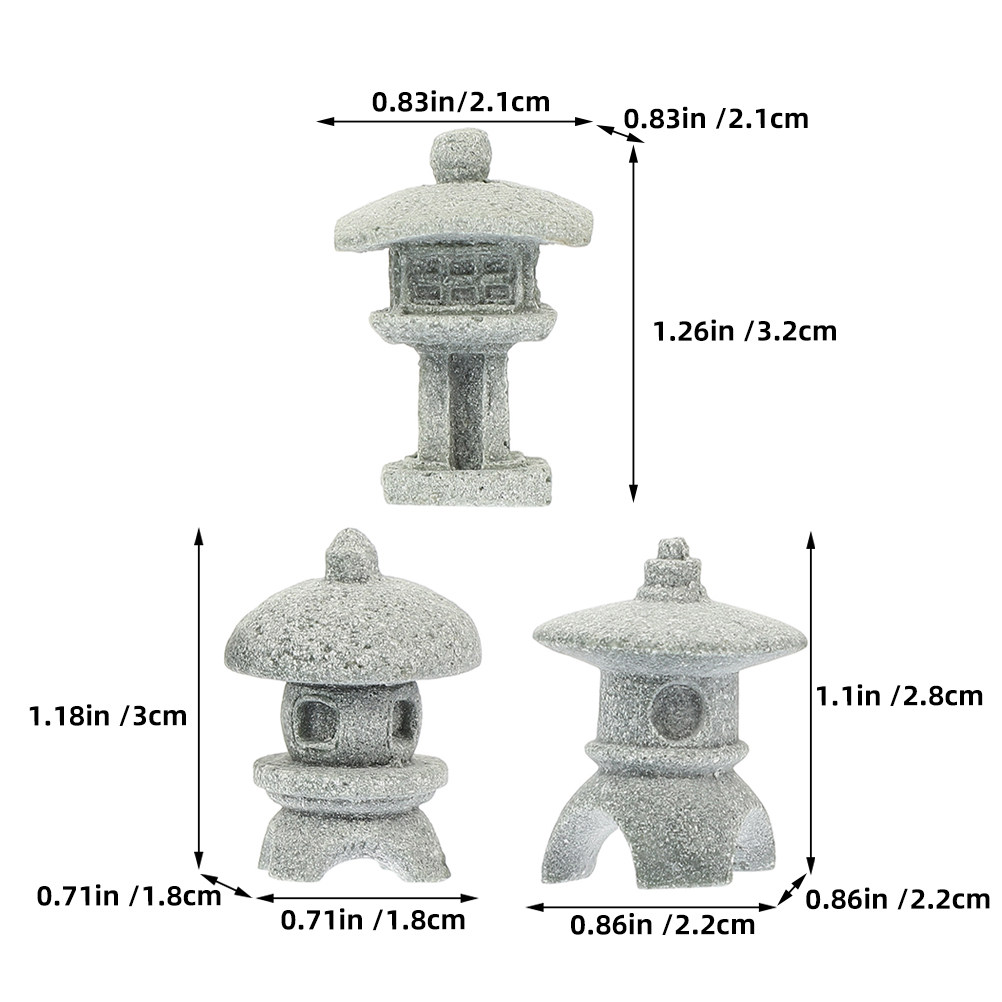 6 Adet Kumtaşı Pavilyon Heykel - Mini Bonsai Zen Garden incelemesi ve fiyatı