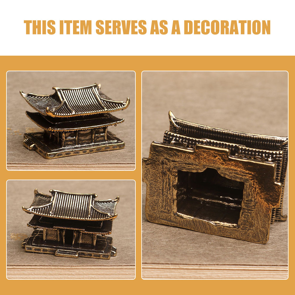 Zarif Pirinç Mini Pagoda Heyke - Mini Bonsai Zen Garden incelemesi ve fiyatı