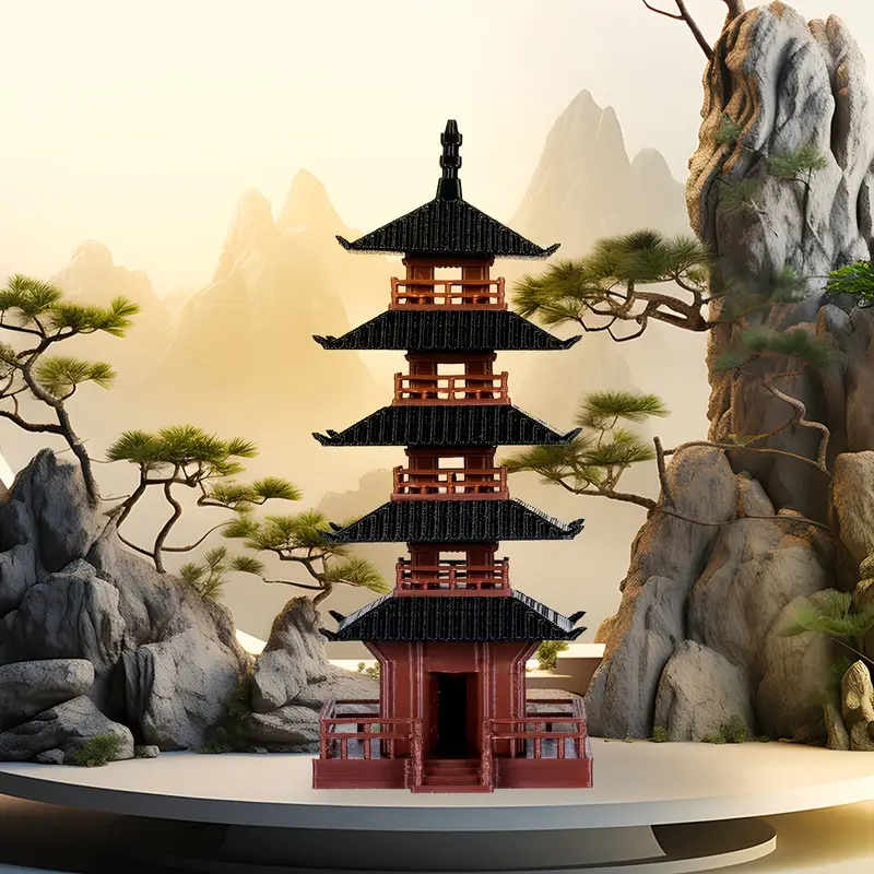 Mini Pagoda Heykeli Antik Bina - Mini Bonsai Zen Garden incelemesi ve fiyatı
